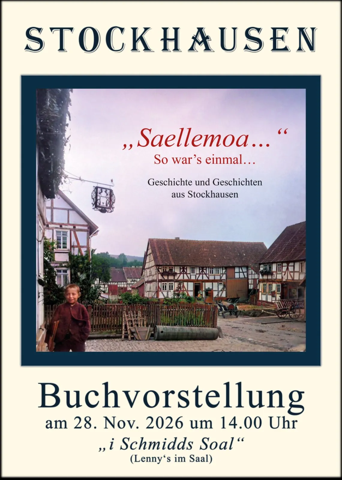 Plakat: Buchvorstellung „Saellemoa … So war’s einmal“
