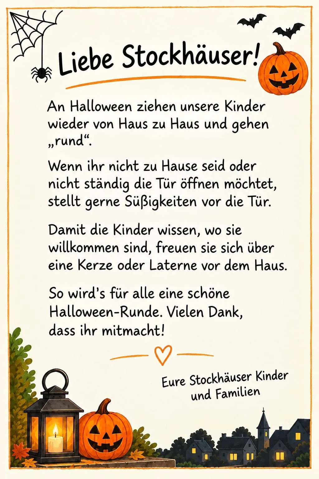 Plakat: Halloween – die Kinder gehen rund