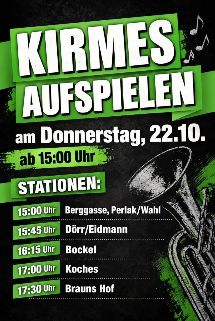 Plakat: Kirmes-Aufspielen