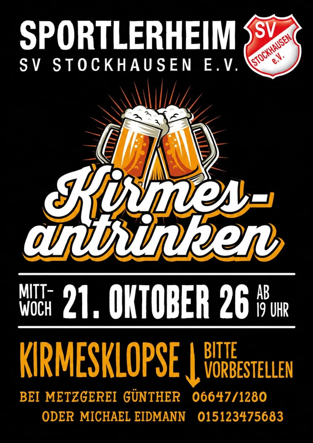 Plakat: Kirmesantrinken