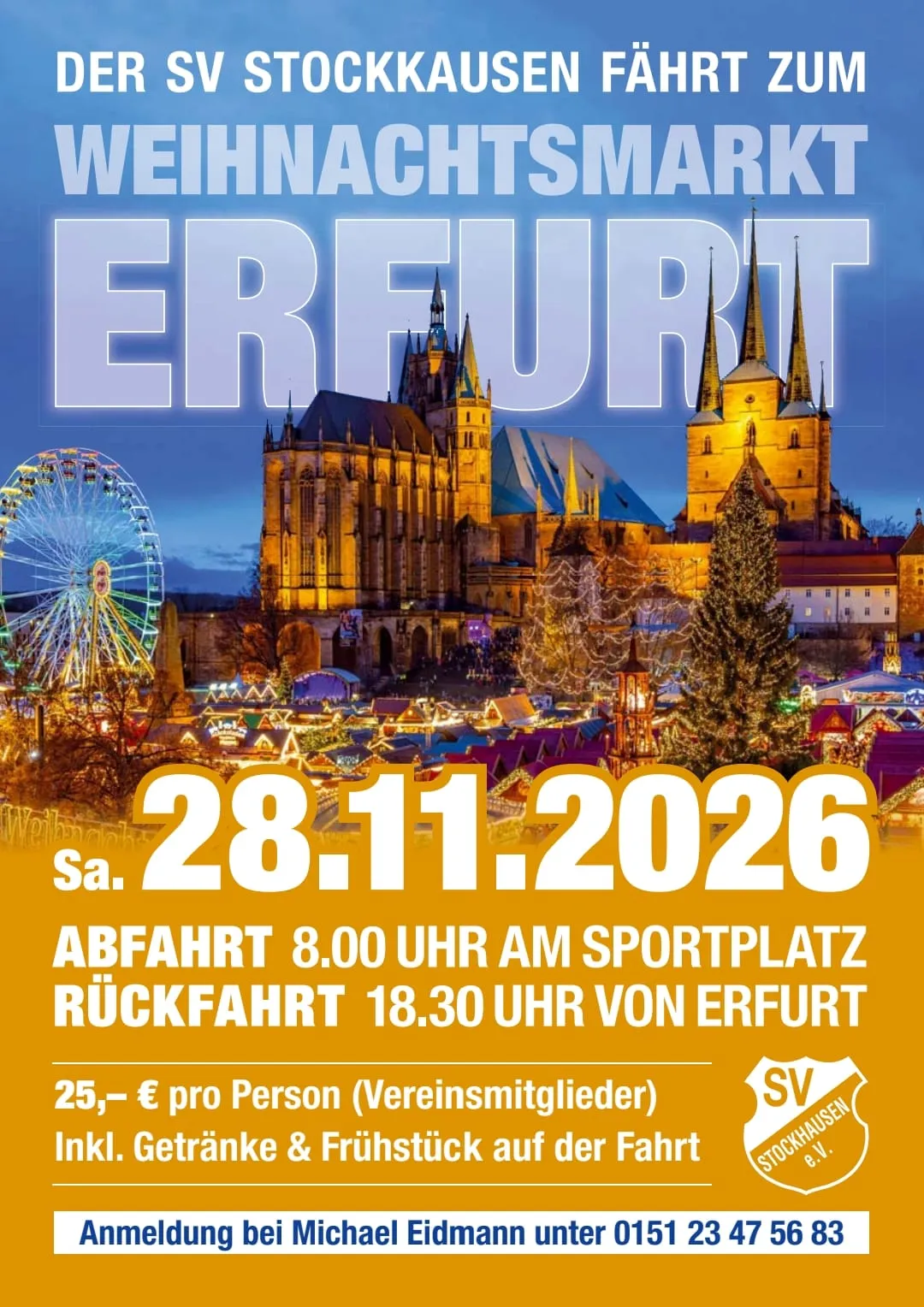 Plakat: Fahrt zum Weihnachtsmarkt Erfurt